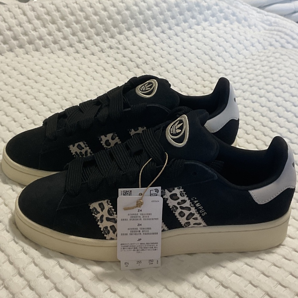 NWT + BOX Adidas Campus 00s Black Leopard 🐆